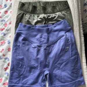 Gymshark Women's Shorts - Purple and Green